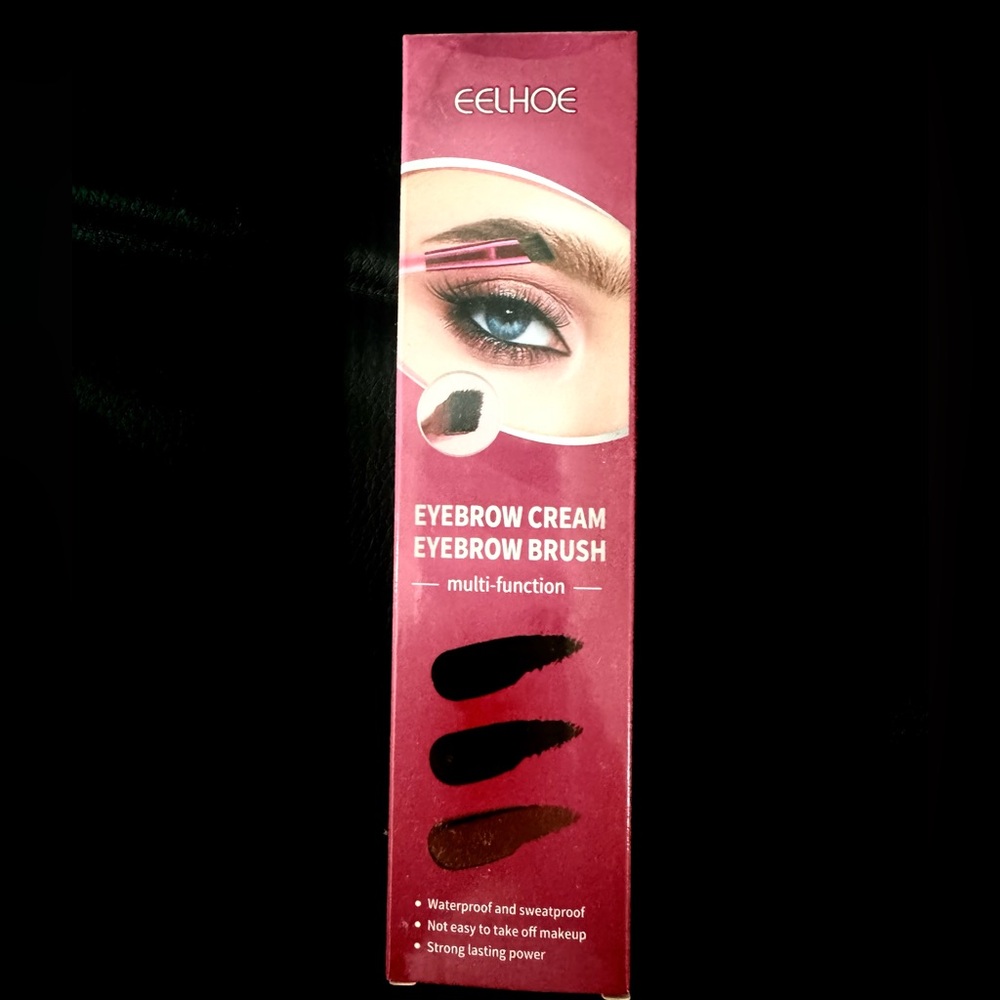New Eyebrow brush and long lasting waterproof eyebrow cream Dark Brown.